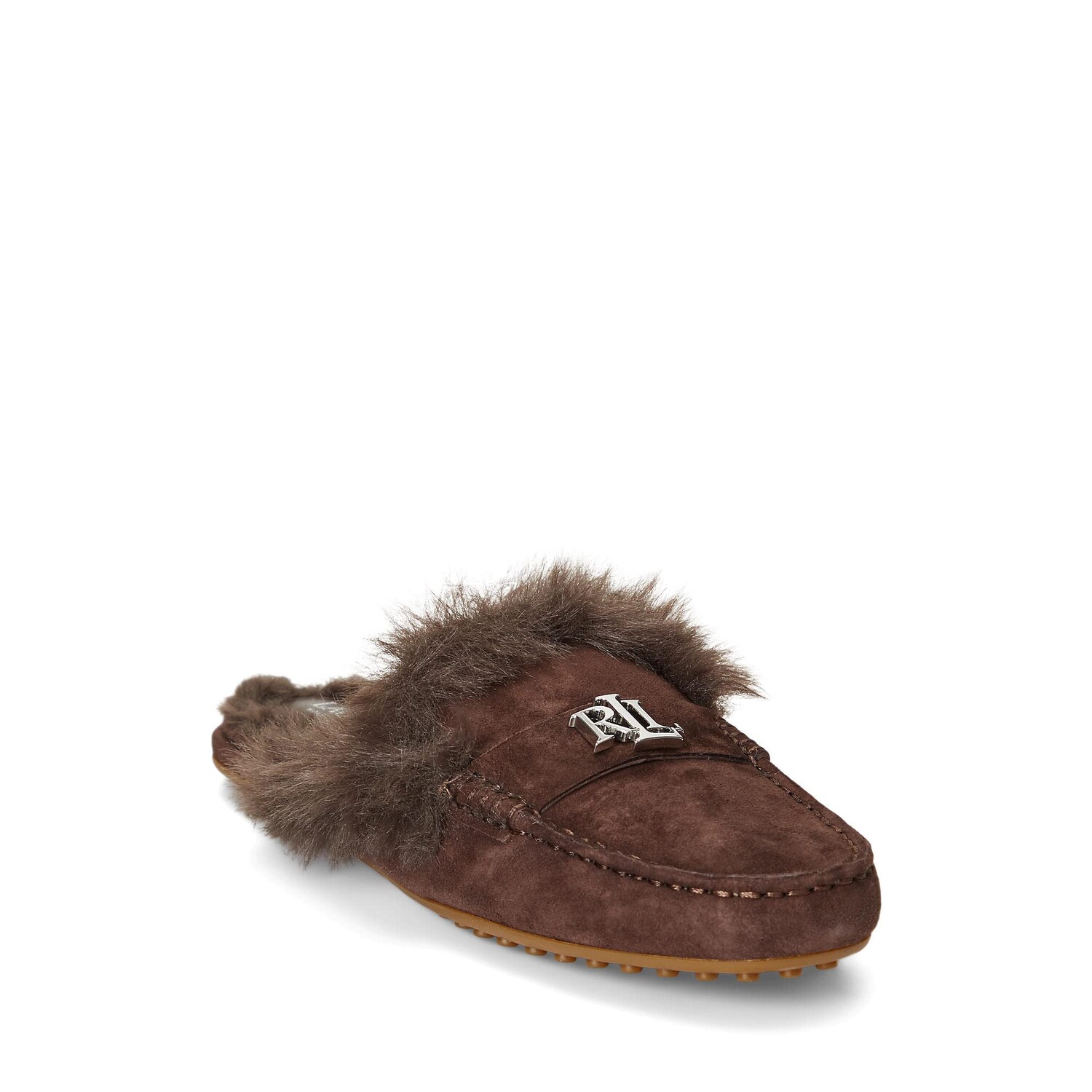 

Мокасины LAUREN Ralph Lauren, Savanah Faux-Fur Trim Suede Mule
