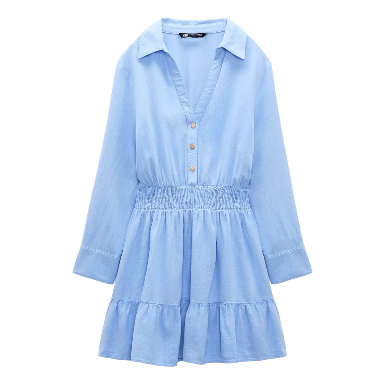 

Платье Zara Linen Blend, голубой