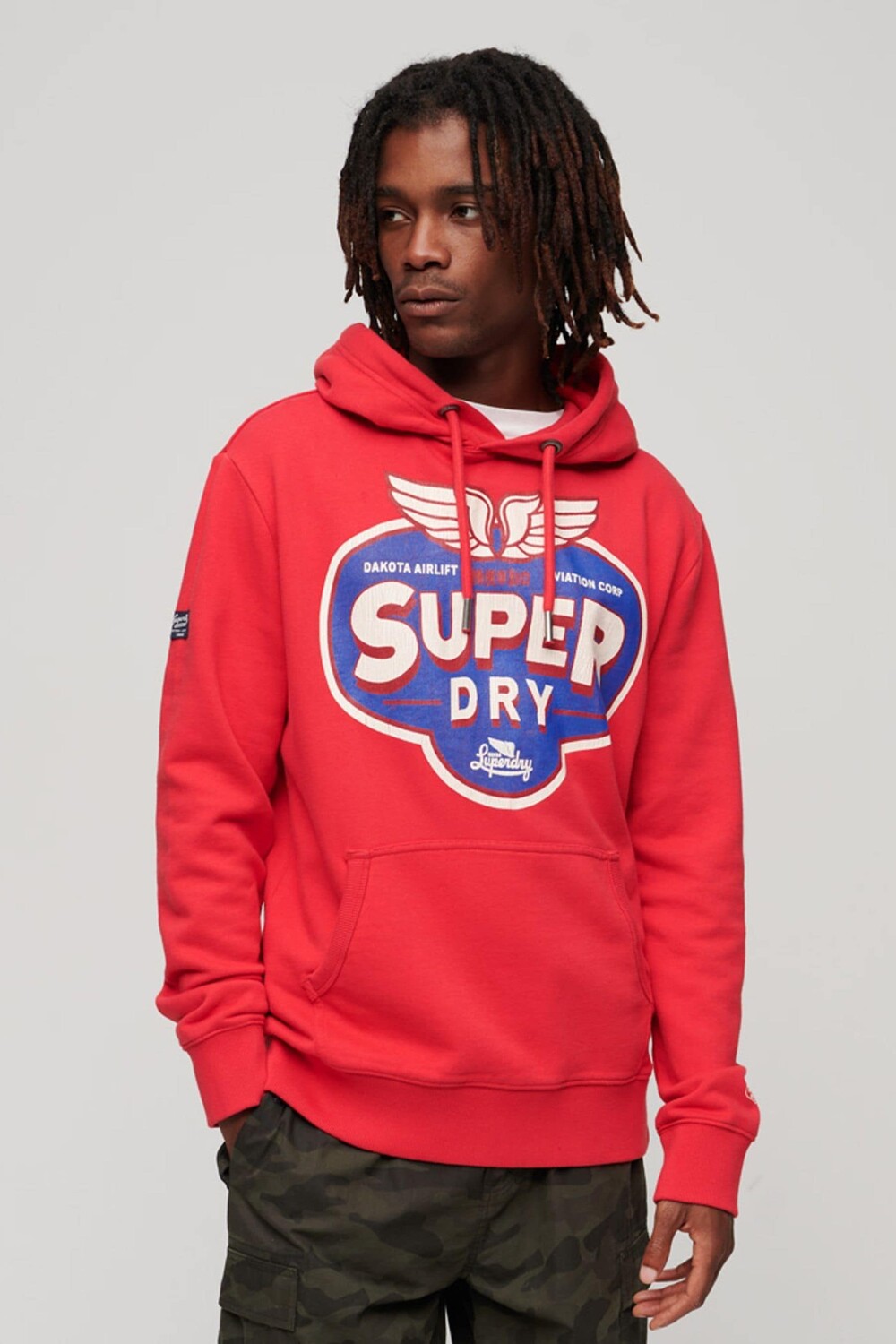 

Толстовка с логотипом и спецодеждой Superdry, красный