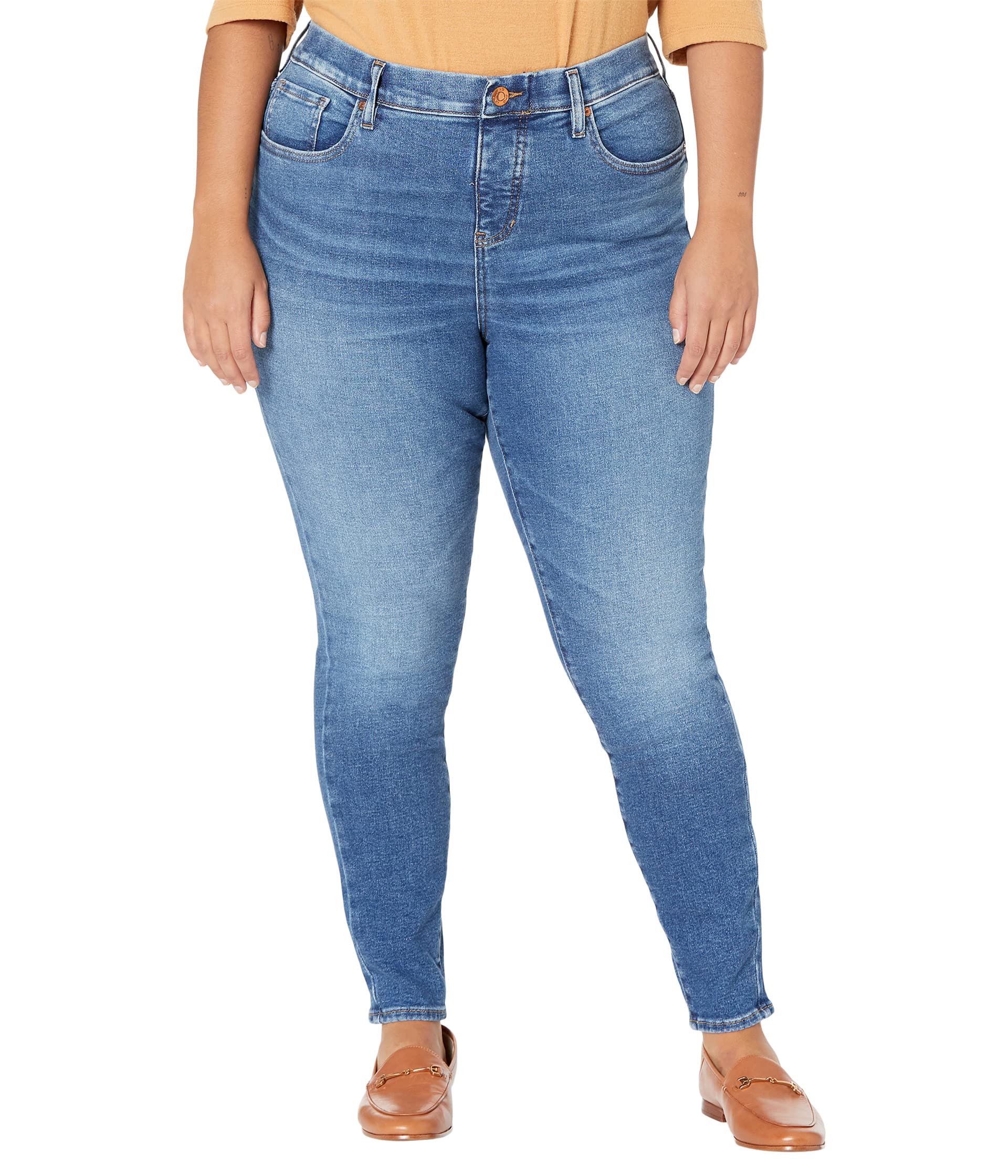 джинсы jag jeans plus size cecilia mid rise skinny jeans цвет sky blue Джинсы Jag Jeans, Plus Size Valentina High-Rise Skinny Jeans