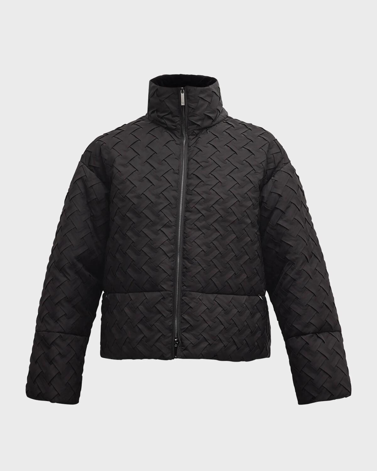 

Пуховик с фактурной текстурой Emporio Armani, черный
