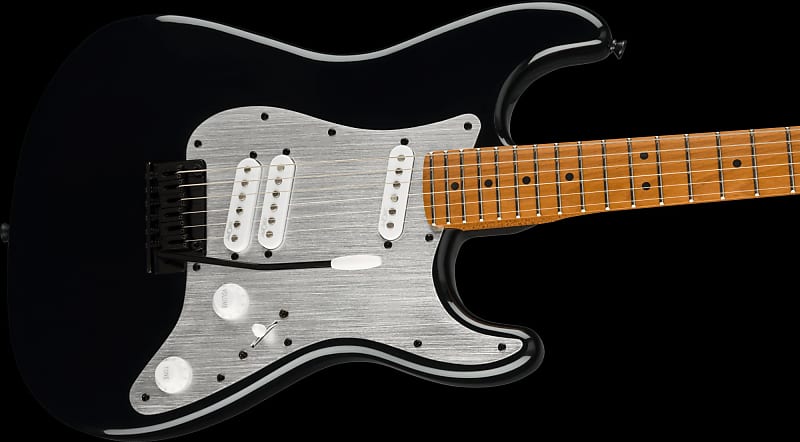 Fender Squire Contemporary Stratocaster Special - Накладка на гриф из жареного клена - Накладка из анодированного серебра - Черный Contemporary Stratocaster Special Roasted Maple Black finish