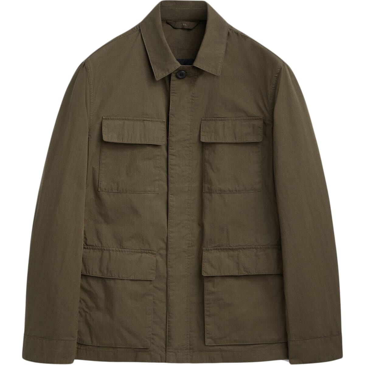 

Куртка-рубашка Massimo Dutti Cotton Blend Overshirt, темно-зеленый