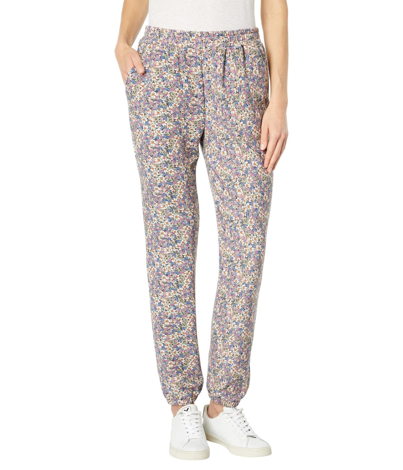 

Джогггеры Saltwater Luxe, Robin French Terry Floral Slim Joggers, Серый