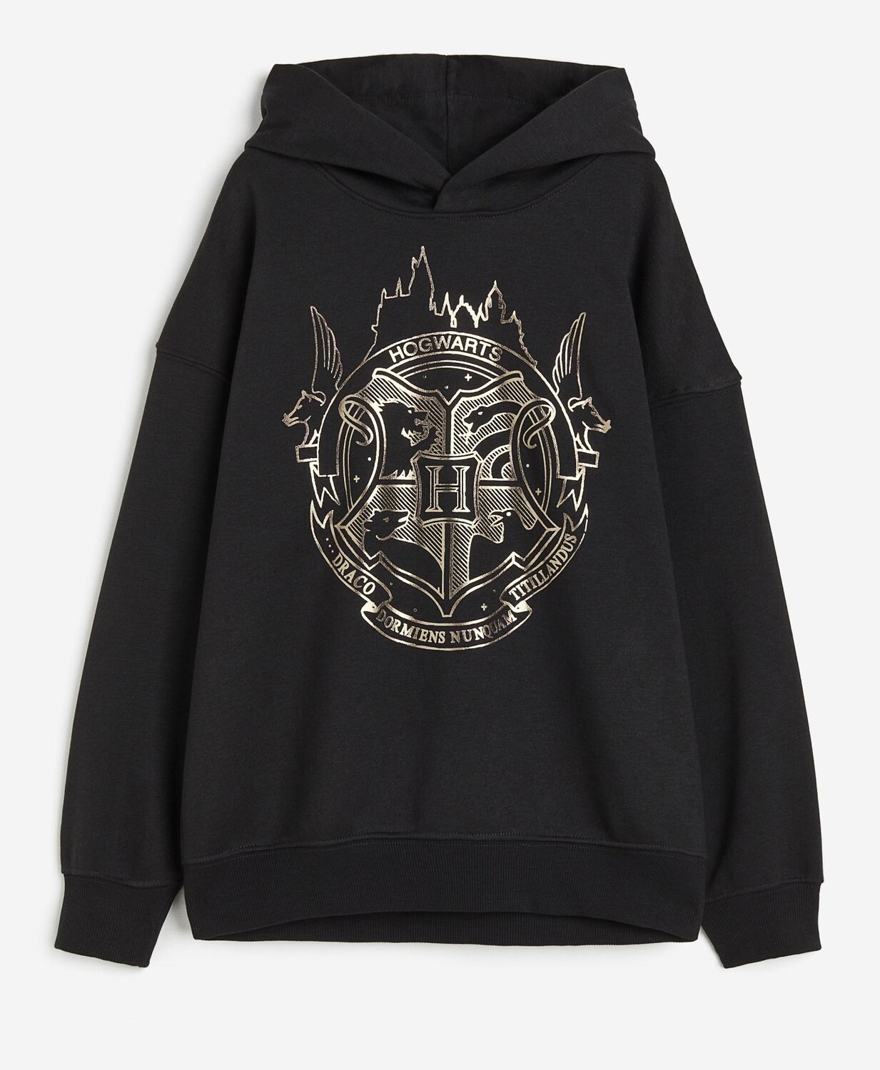 

Толстовка H&M Harry Potter Oversized Printed, черный