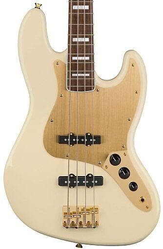 

Squier by Fender 40th Anniversary Jazz Bass Gold Edition Olympic White