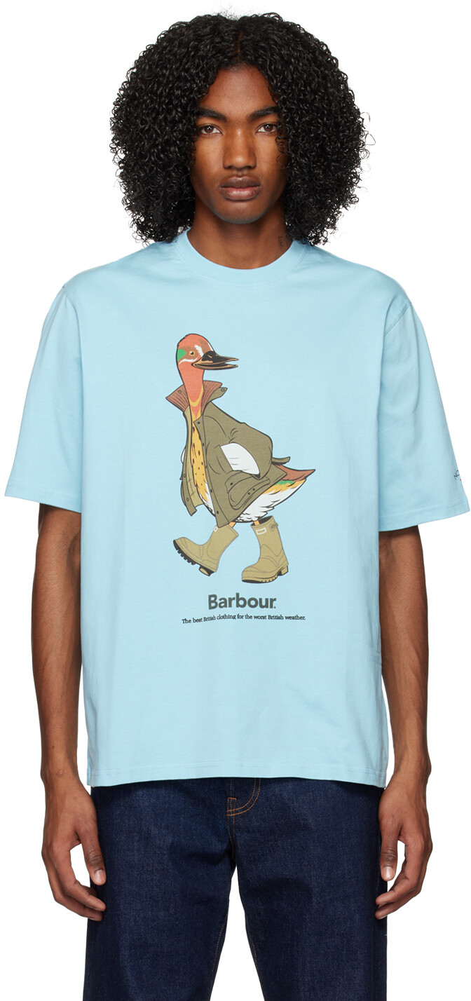

Синяя футболка Noah Edition Barbour, Синий