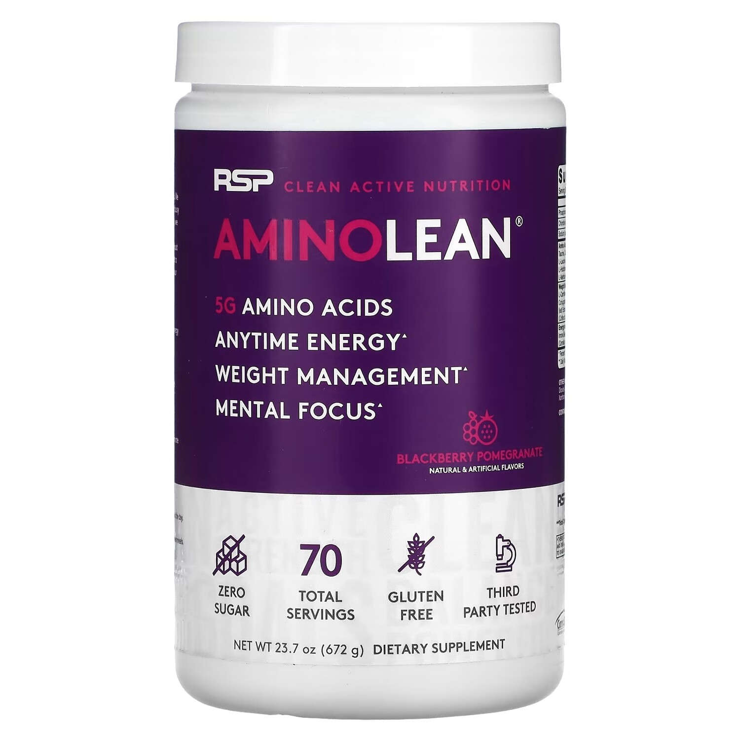 

Аминокислоты RSP Nutrition Anytime Energy, ежевика и гранат, 630 г