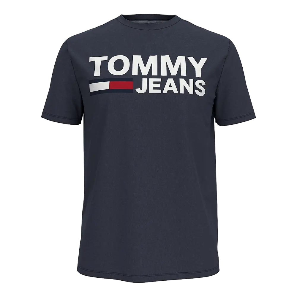

Футболка Tommy Jeans Lockup, темно-синий