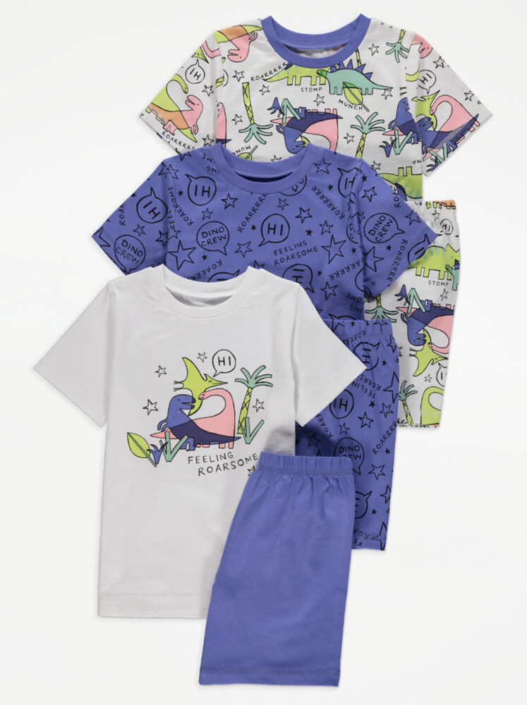 

Набор из 3 коротких пижам Dinosaur Crew Roarsome George.