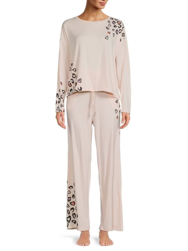 

Пижамный комплект из 2 предметов wild love Wildfox Cloud pink