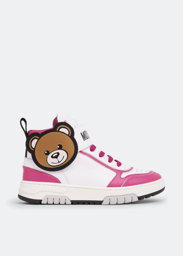 

Кроссовки MOSCHINO Teddy high-top sneakers, розовый
