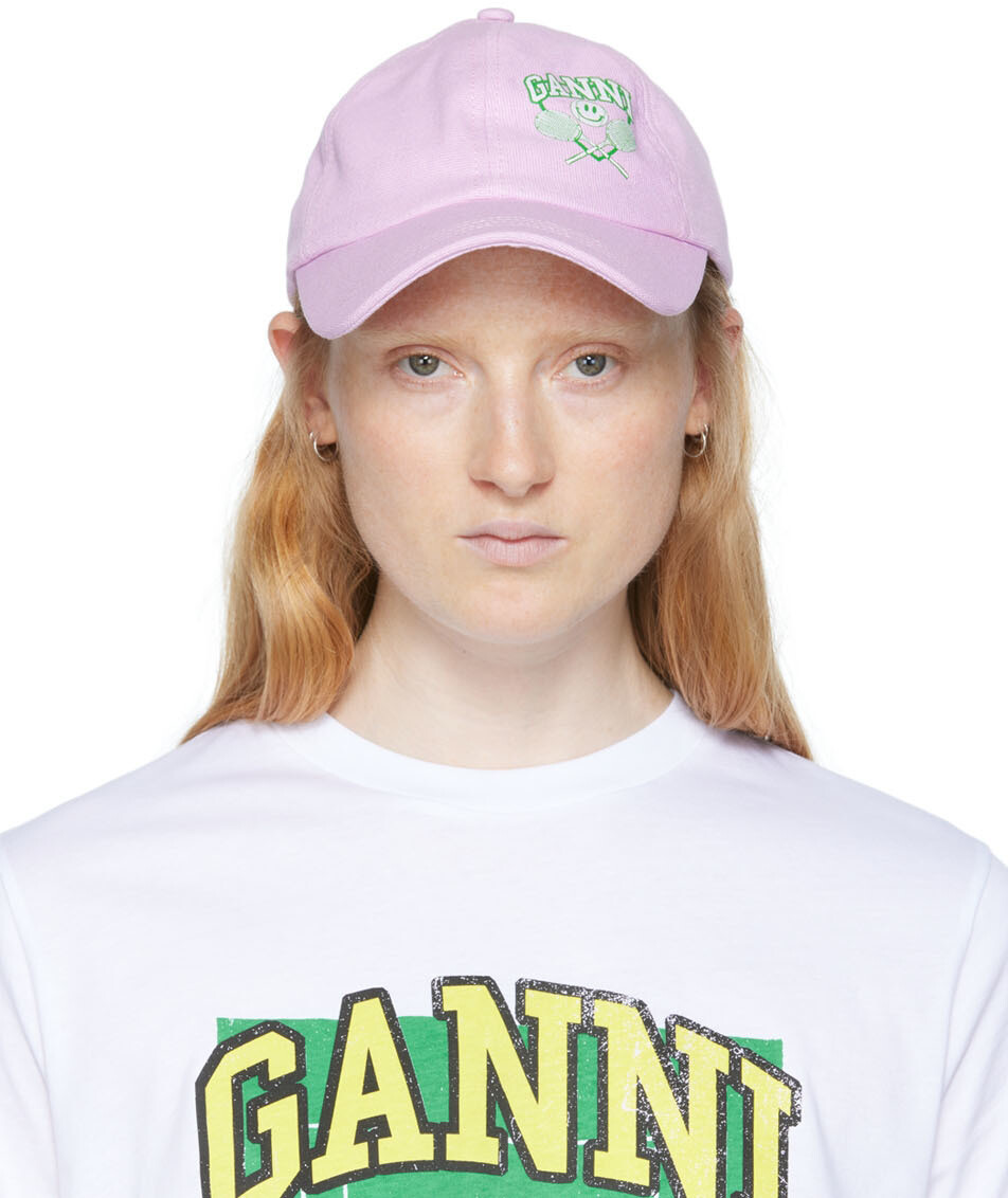 

SSENSE Эксклюзивная розовая кепка из органического хлопка GANNI