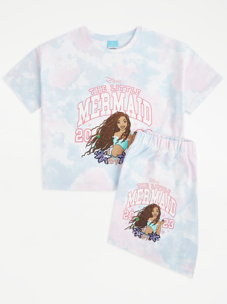 

Наряд с футболкой и шортами Disney The Little Mermaid Tie Dye George.