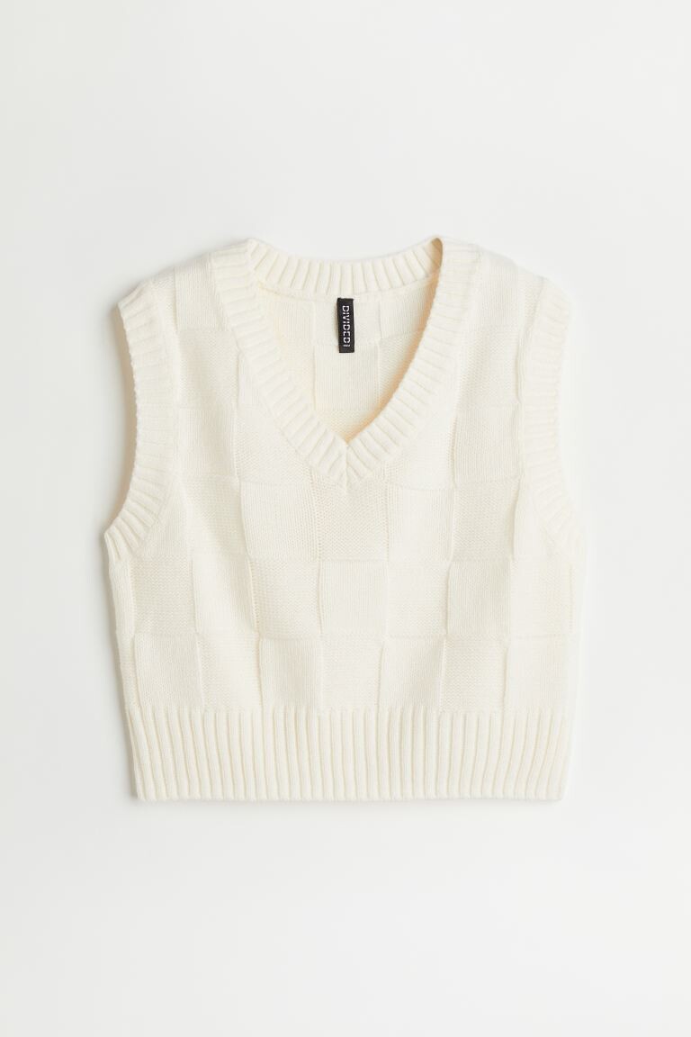 

Жаккардовый жилет H&M, белый