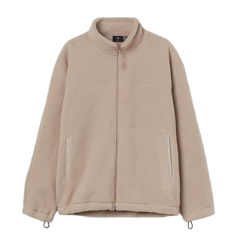 

Куртка H&M Relaxed Fit Thermolite Teddy, бежевый