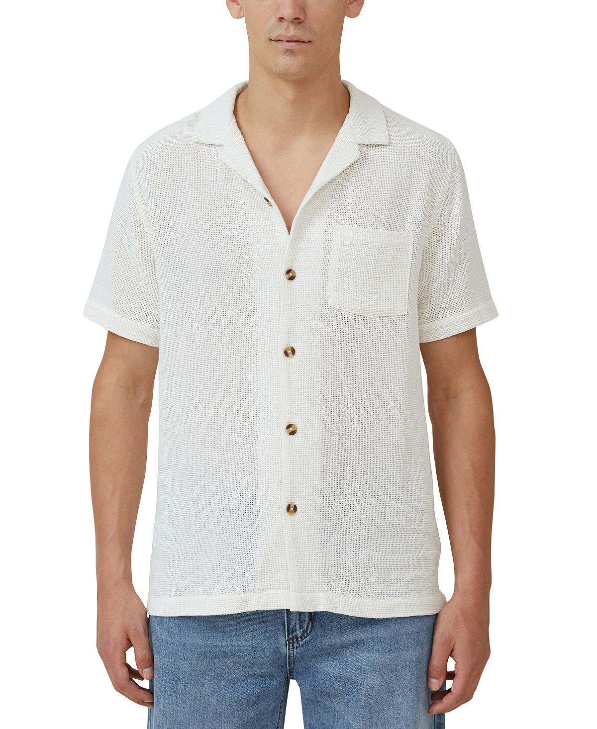цена Мужская рубашка Palma с коротким рукавом COTTON ON