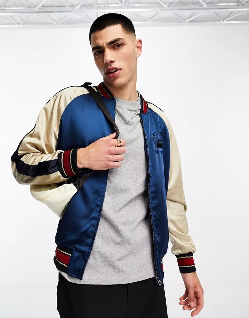 

Синяя винтажная куртка сукаян Superdry - MBLUE