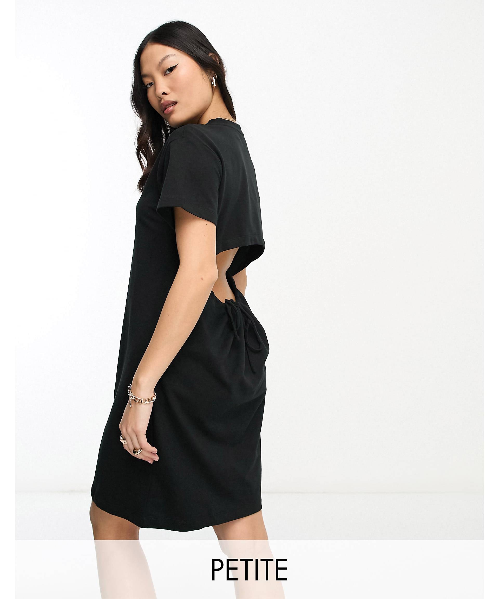 Черное платье мини-футболка с вырезом на спине Vero Moda Petite кроссовки prima moda nervi black