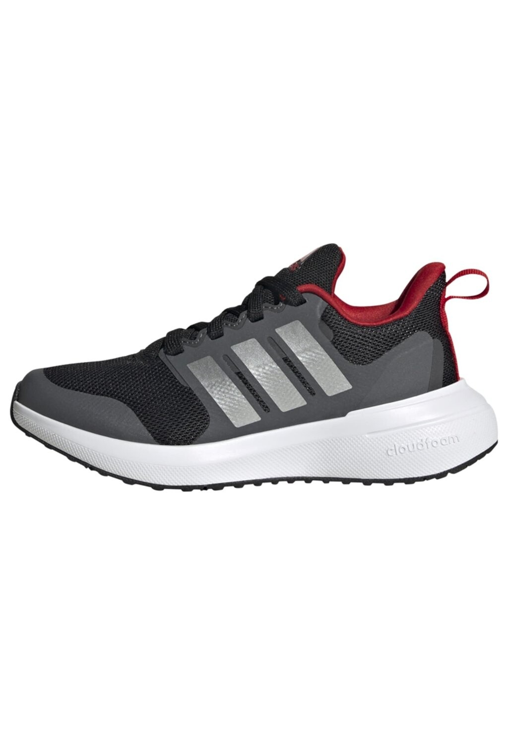 

кроссовки нейтрального цвета Fortarun 2.0 Cloudfoam Sport Lace Adidas, цвет core black silver metallic better scarlet