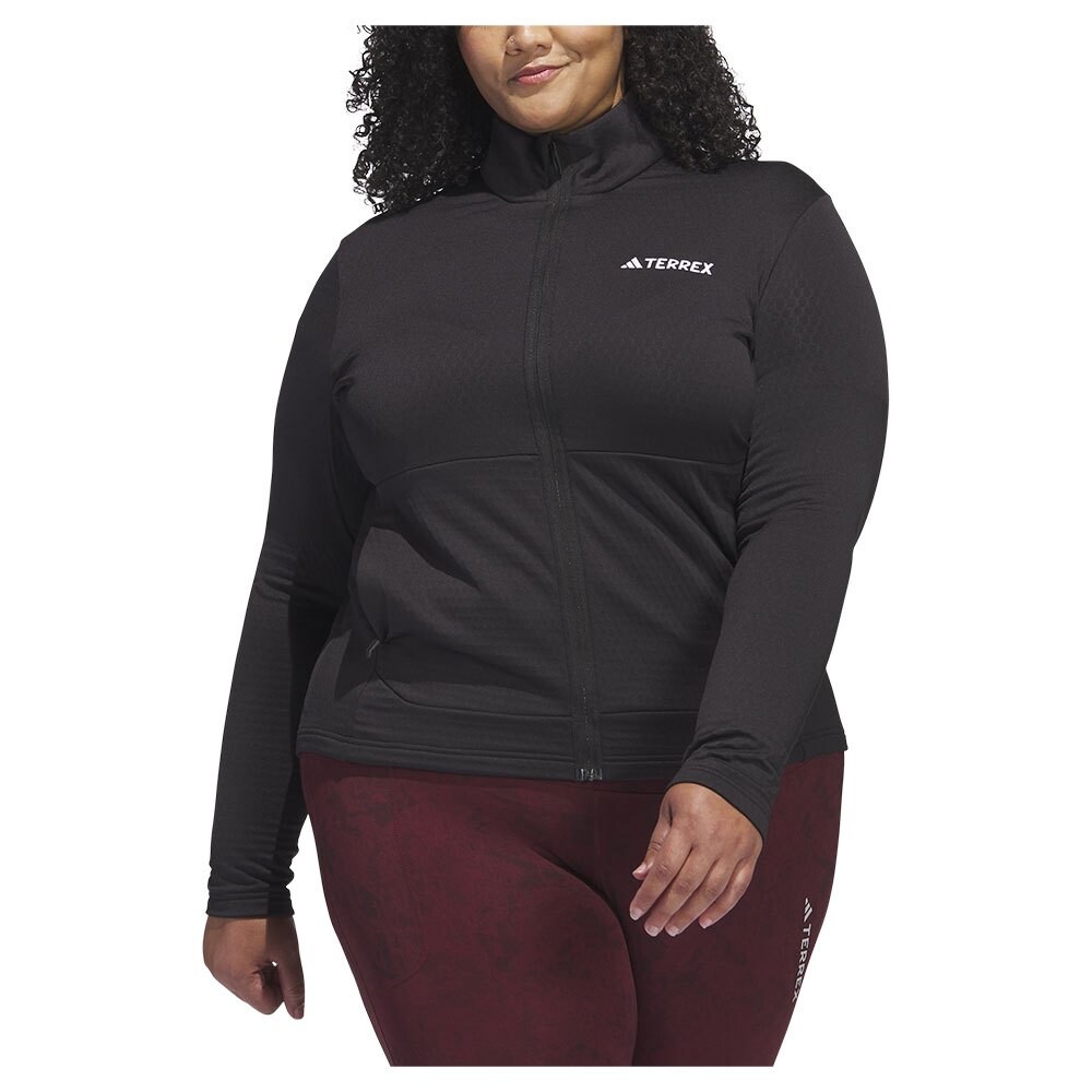 цена Толстовка adidas Terrex Multi Light Fleece Plus Size, черный