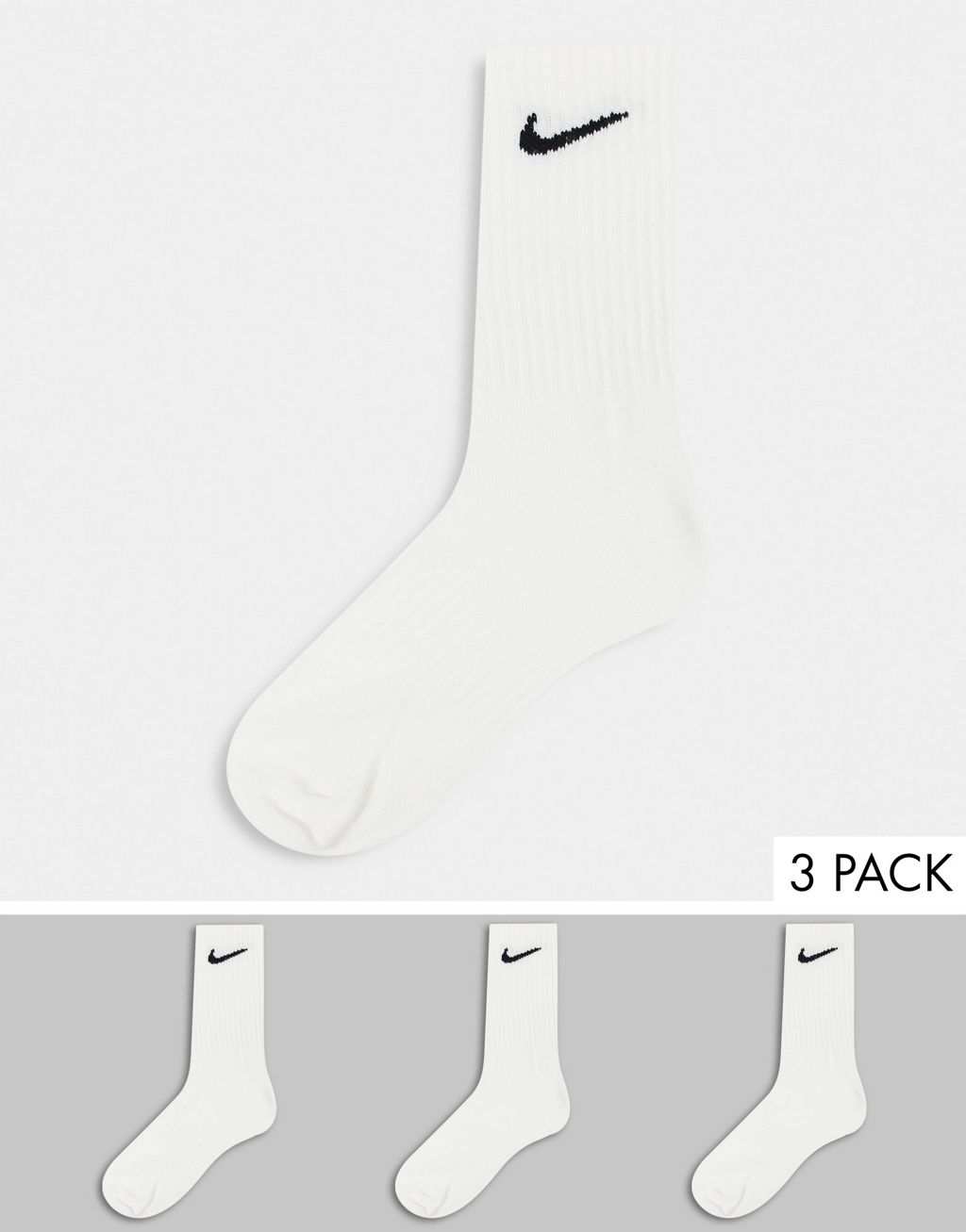 Три пары белых носков Nike Training