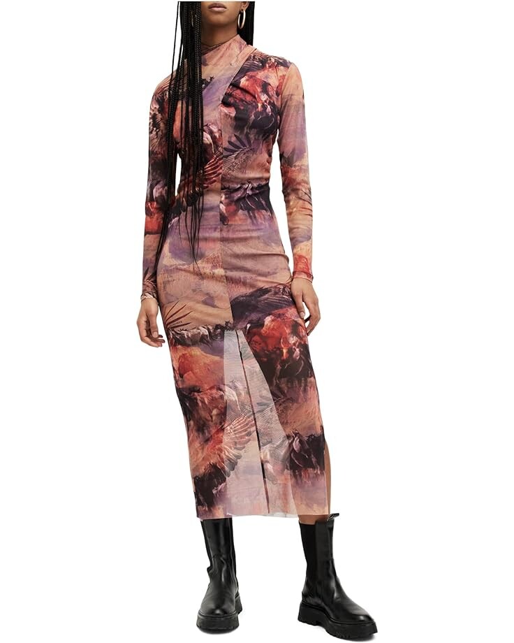 

Платье AllSaints Tia Colca, фиолетовый
