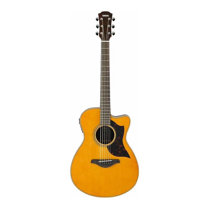 цена Yamaha AC1R VN Акустическая электрогитара с вырезом в маленьком корпусе — палисандр — винтаж, натуральный Yamaha AC1R 6-String Acoustic-Electric Guitar (Right-Hand, Vintage Natural)
