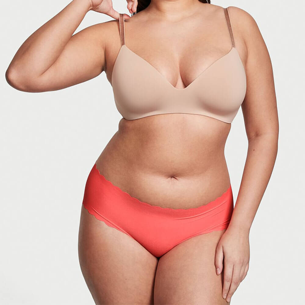 

Трусы Victoria`s Secret No-Show Scallop Hiphugger, коралловый
