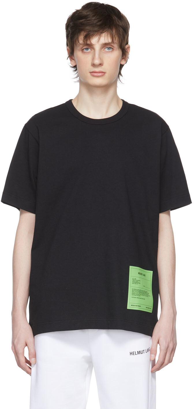 

Черная хлопковая футболка Helmut Lang