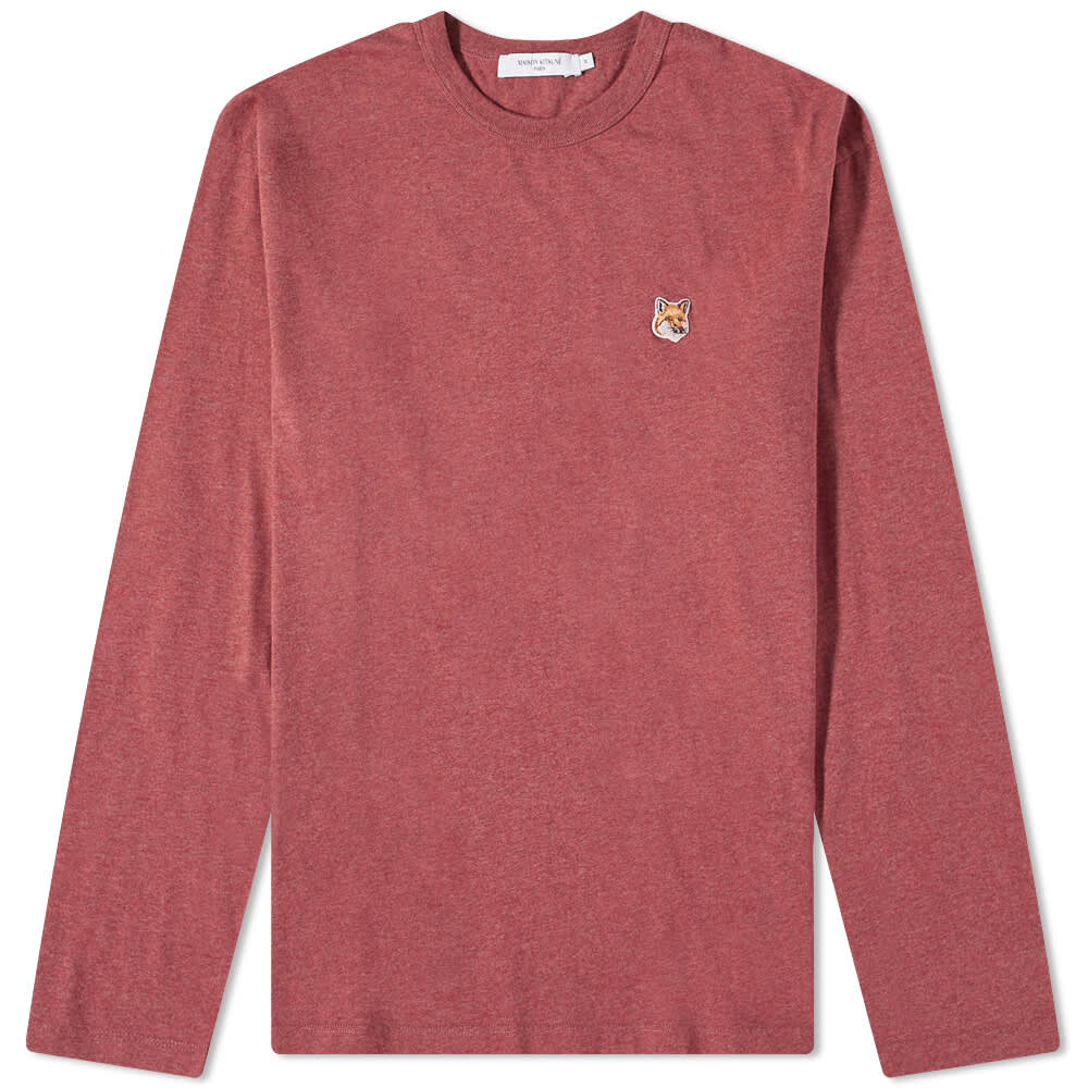 

Футболка с нашивкой Fox Head с длинными рукавами Maison Kitsune