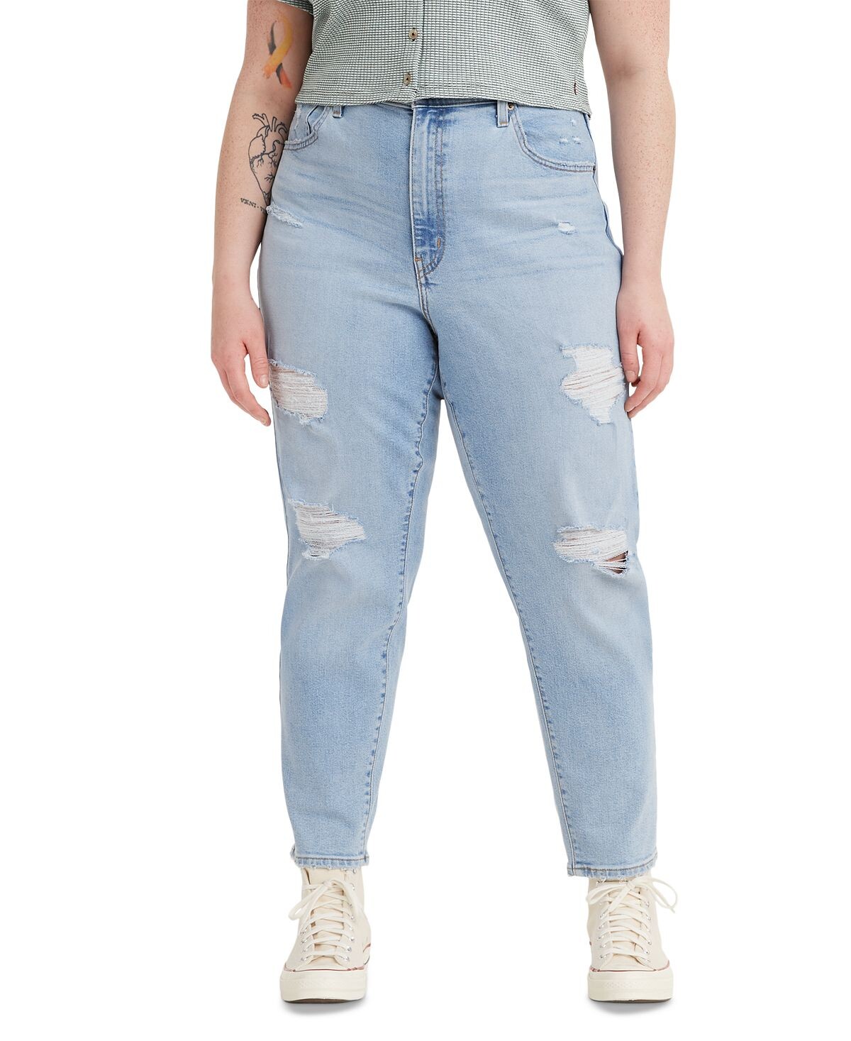 

Модные женские джинсы mom с высокой талией больших размеров Levi's, мульти