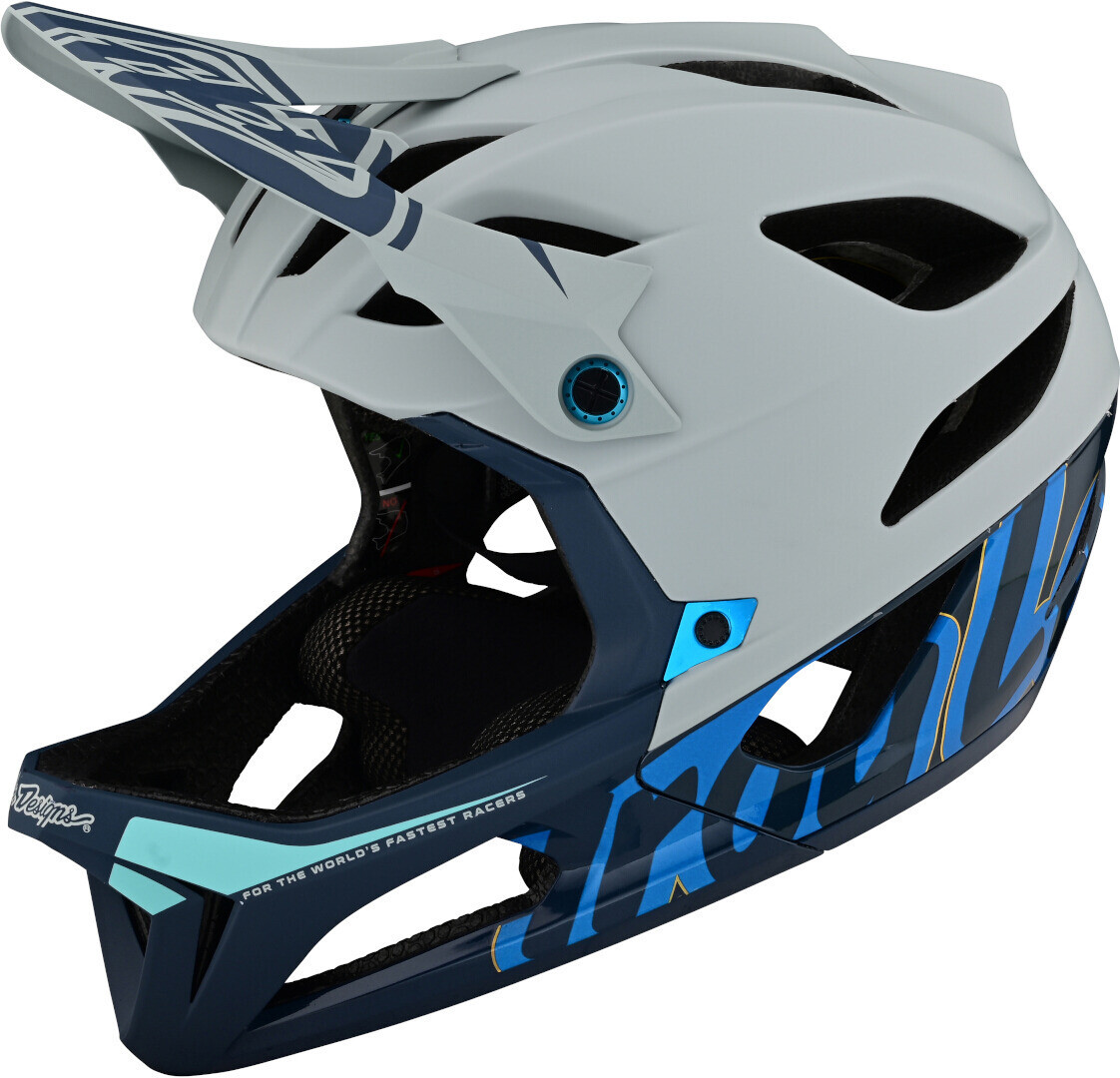 

Troy Lee Designs Stage MIPS Signature Шлем для скоростного спуска, серый/синий