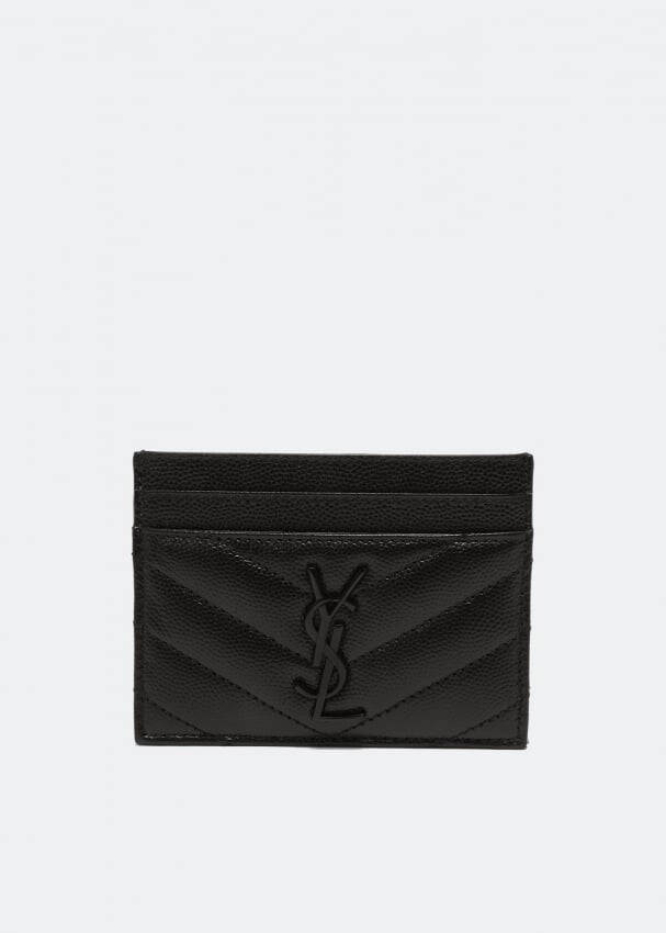 

Картхолдер SAINT LAURENT Monogramme card case, черный