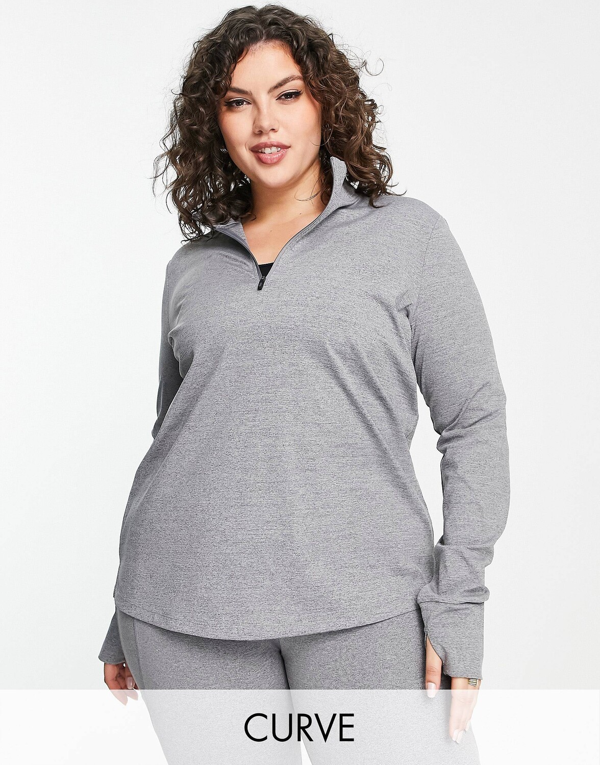 

Топ с длинными рукавами и молнией 1/4 ASOS 4505 Curve icon