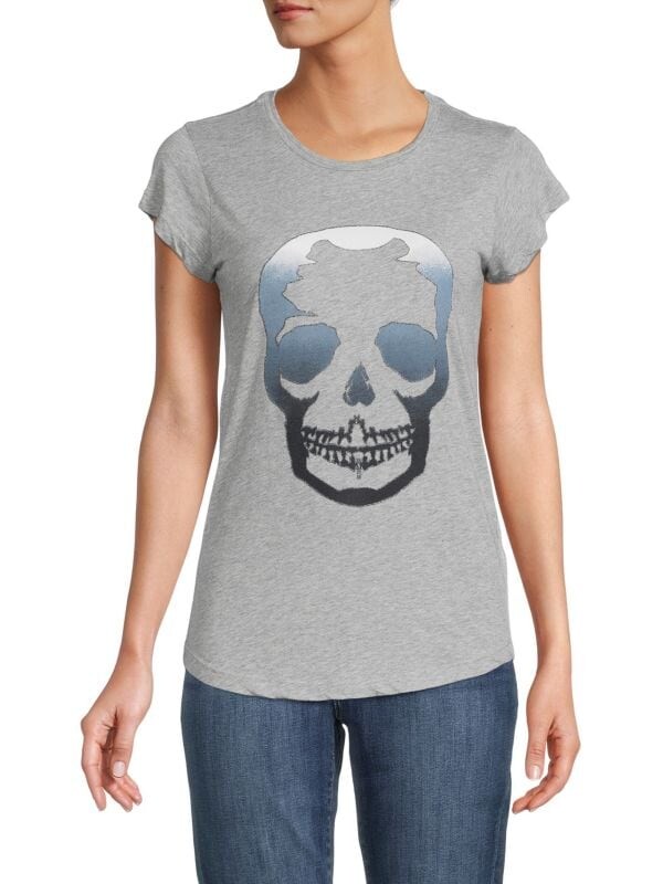 

Футболка ZADIG & VOLTAIRE Skull Skinny - Fit, Gris