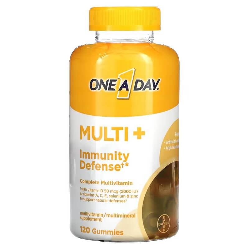 

Мультивитамины One-A-Day Multi+ Immunity Defense, 120 жевательных конфет