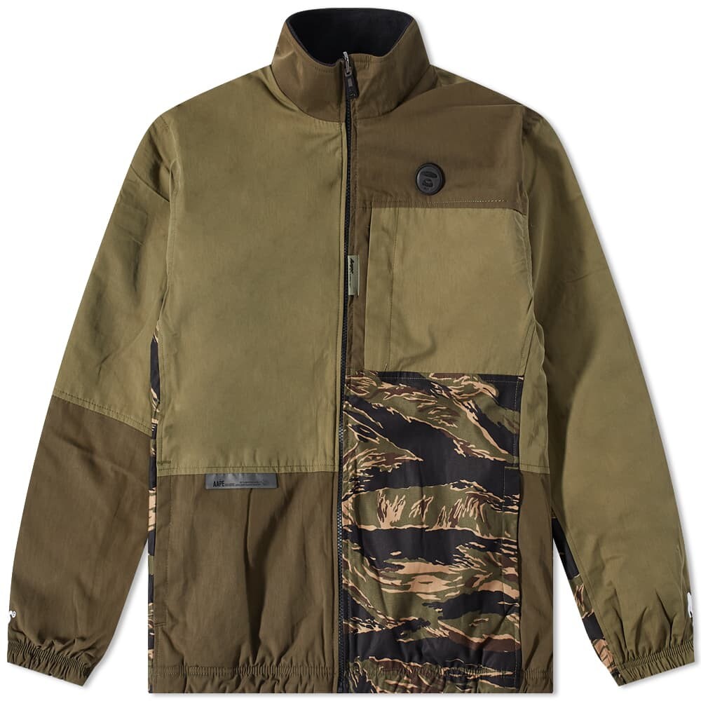 

Двусторонняя флисовая куртка APE с камуфляжной вставкой AAPE by A Bathing Ape, Коричневый