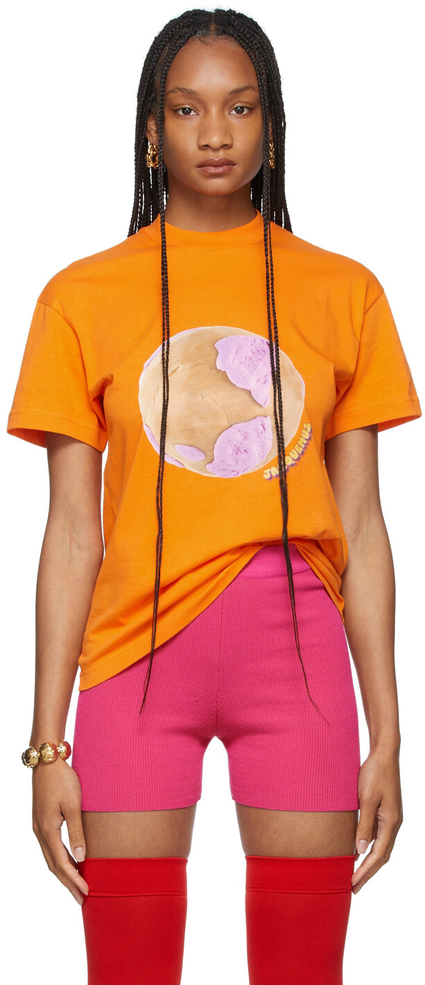 

Оранжевая футболка La Montagne 'Le T-Shirt Monde' Jacquemus