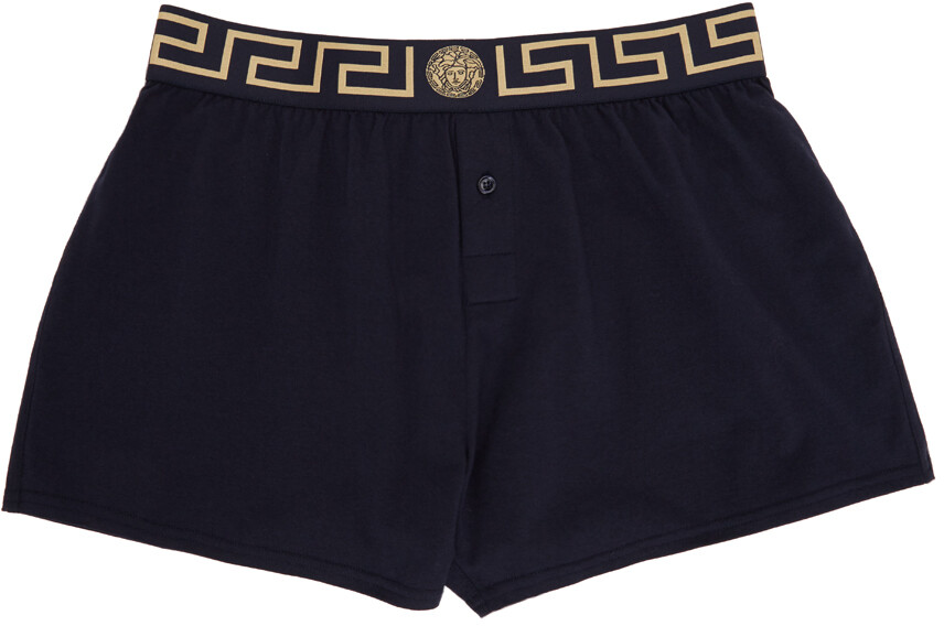 

Темно-синие боксеры Greca Border Versace Underwear