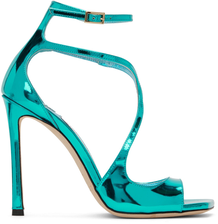 

Синие босоножки Azia 110 на каблуке Jimmy Choo