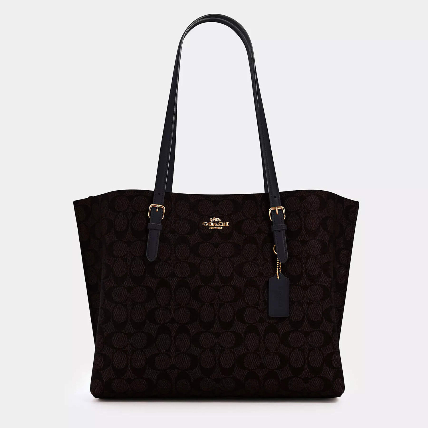 

Сумка Coach Outlet Classic Logo Mollie Tote, коричневый/черный
