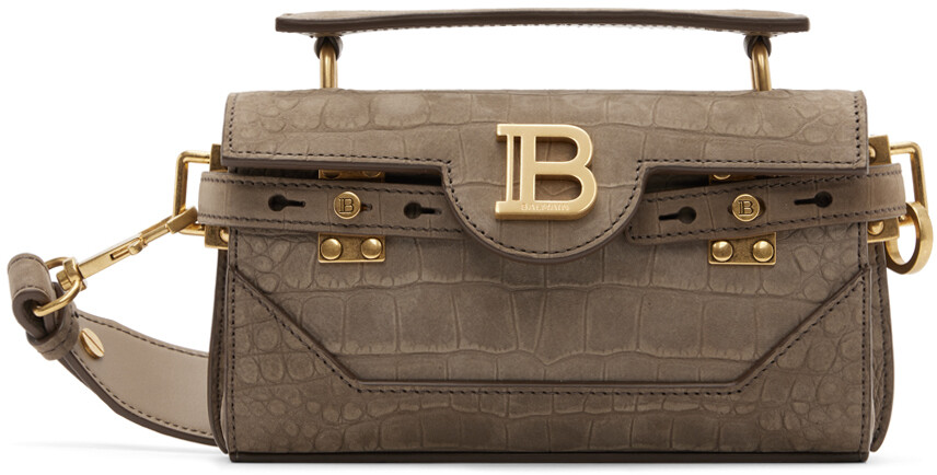 

Серо-коричневая сумка B-Buzz 19 Balmain