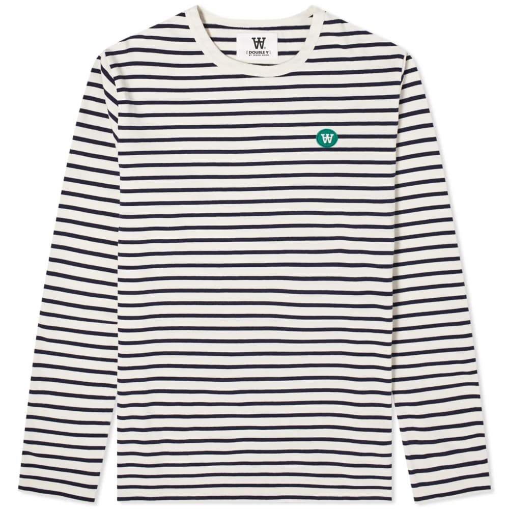 

Футболка Wood Wood Long Sleeve Mel Stripe Tee, Серый