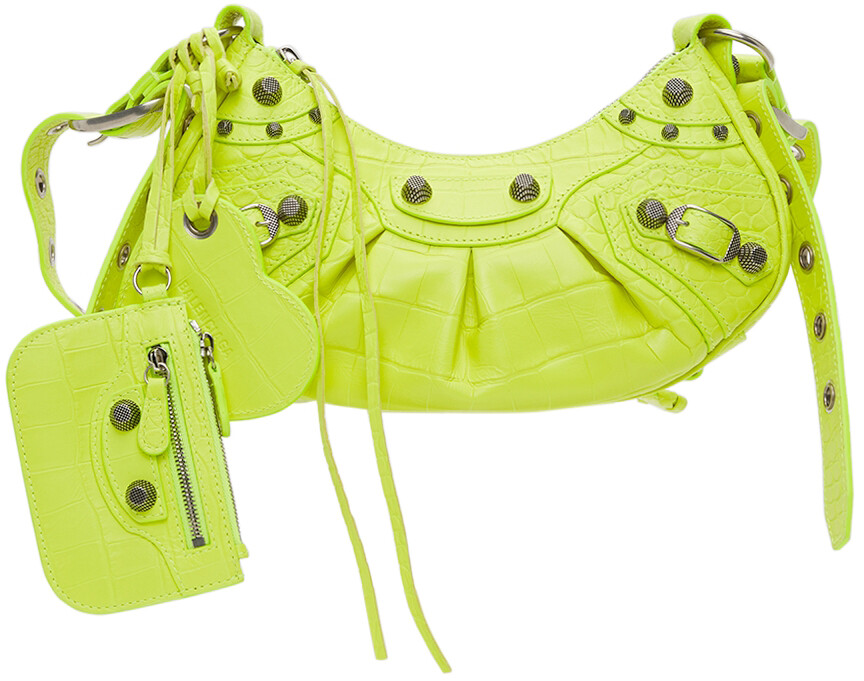 

Желтая сумка через плечо Croc XS 'Le Cagole' Balenciaga