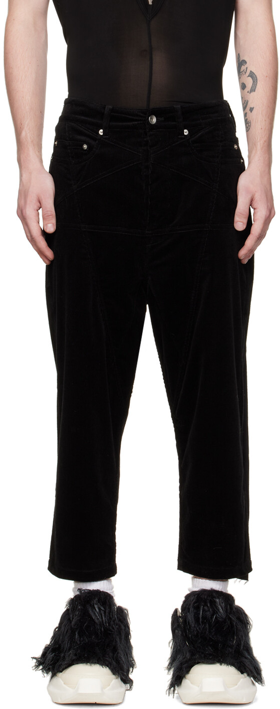 

Черные брюки со вставками Rick Owens Drkshdw