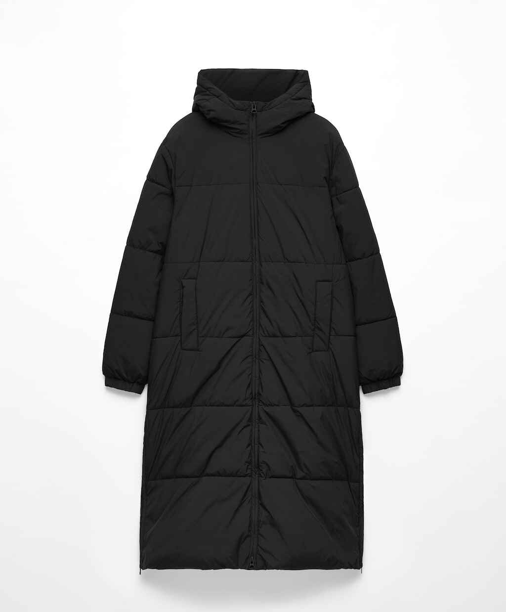 

Пальто Oysho Long Primaloft Water-repellent, черный