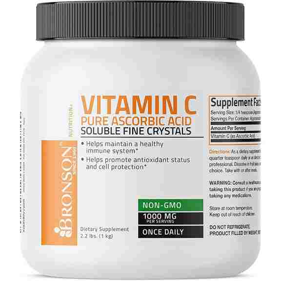 Витамин С некислотный Bronson Sodium Ascorbate Non Acidic Vitamin C 1000 мг, 1000 г