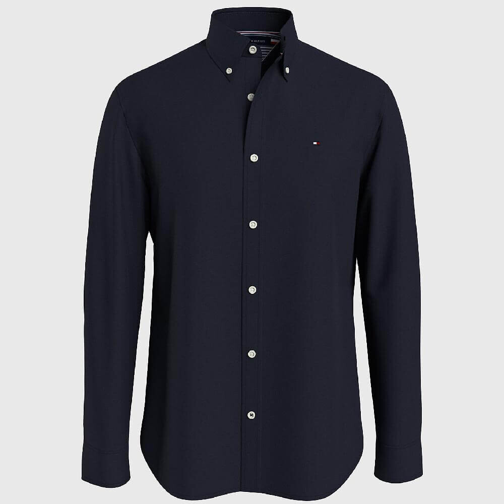 

Рубашка Tommy Hilfiger Regular Fit Linen And Cotton, темно-синий