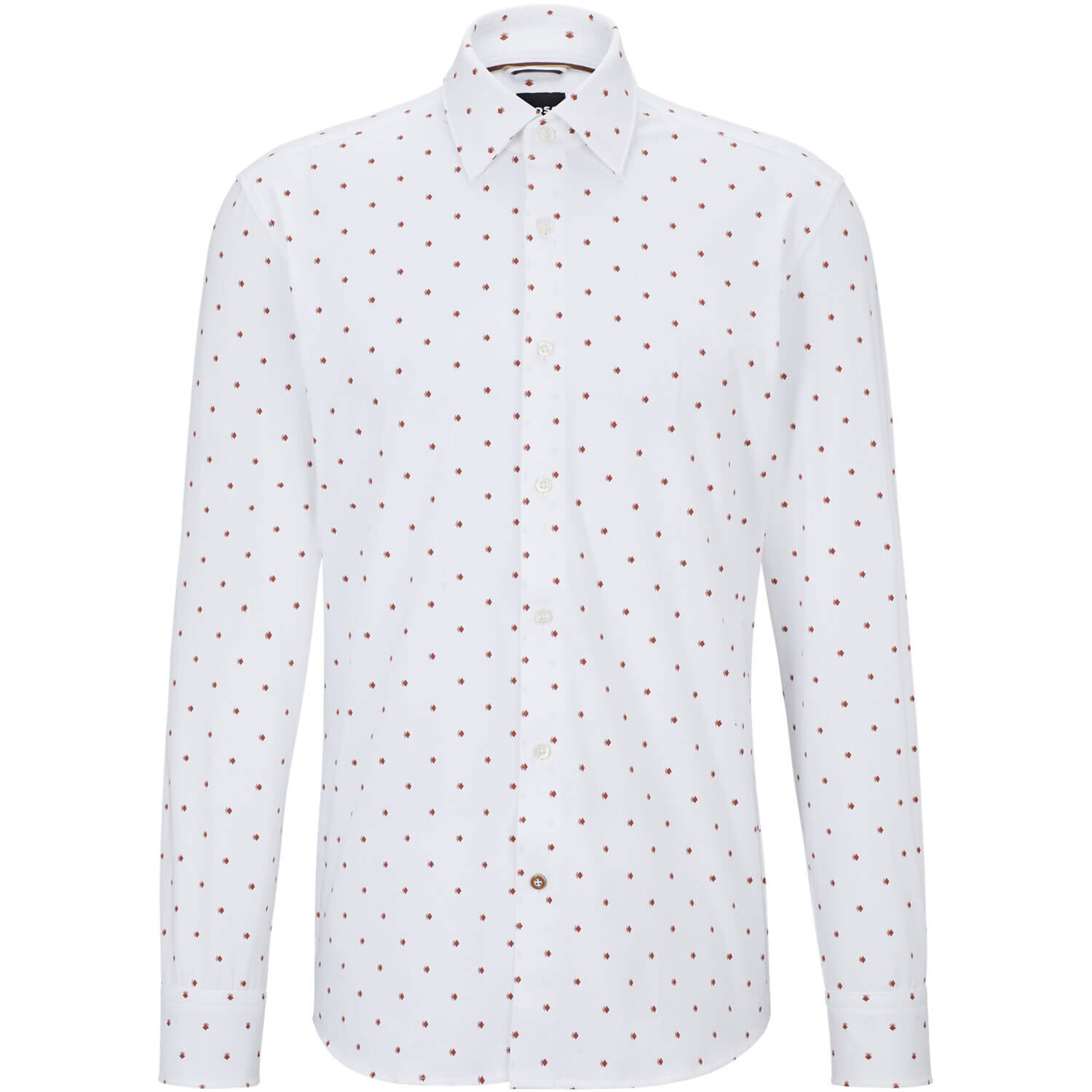 

Рубашка Boss Slim-Fit In Printed Stretch Cotton, белый